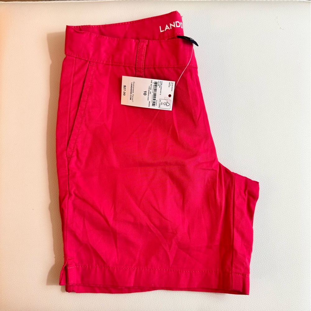 NWT Lands’ End Girls Mini Bermuda Shorts - Size 10 - Hot Pink - Picture 6 of 6